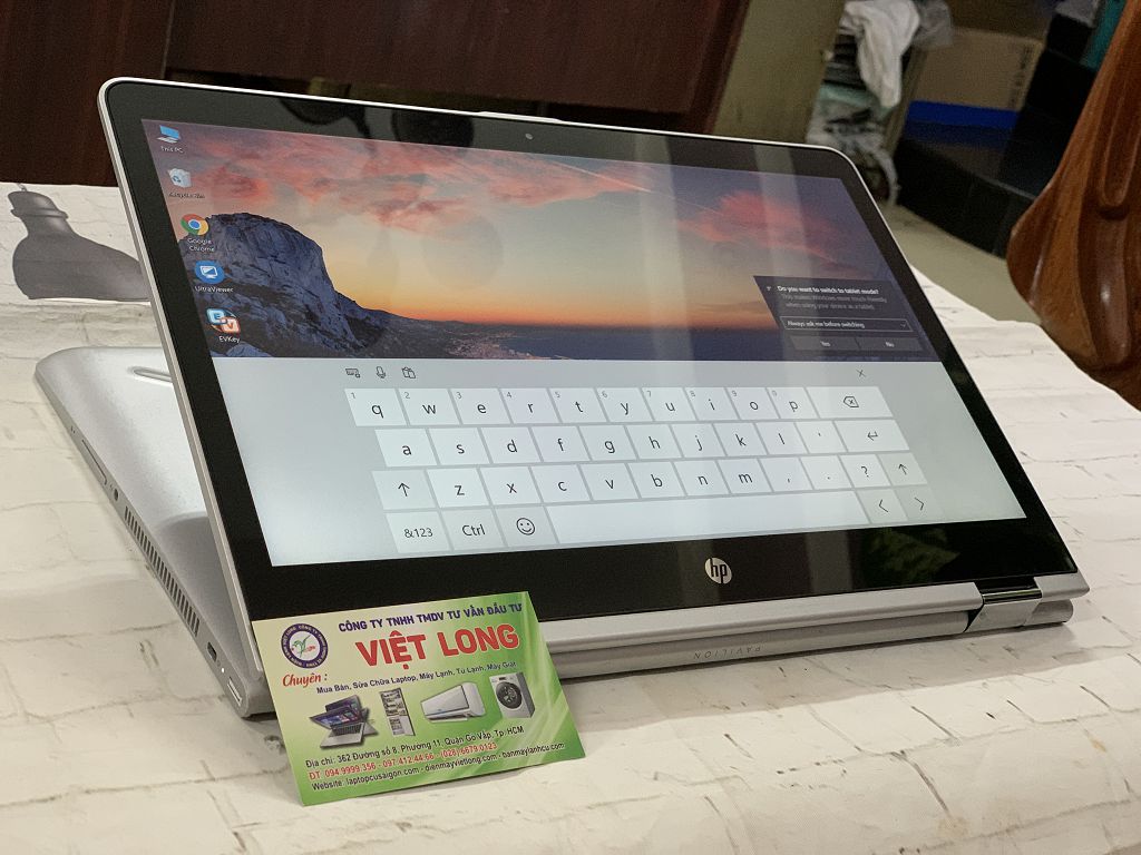 BÁN LAPTOP CŨ HP PAVILION X360 – 14 CONVERTIBLE - CORE I5 ĐỜI 8 - ĐA NĂNG -  8G - SSD 240G - Laptop Cũ Việt Long